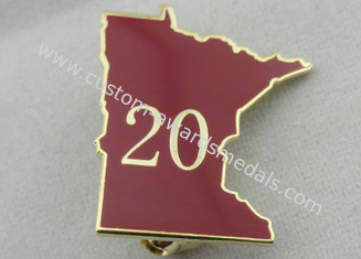 Customized Brass, Stainless Steel, Soft PVC MN Hard Enamel Pin, Gold Plating with Brooch