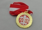 Iron / Brass / Copper Soft Ribbon Medals with Die Struck, Stamped, Die Cast