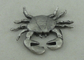 Full Relief Crabs Custom Made Badges  , Pewter Material Antique Nickel Plating